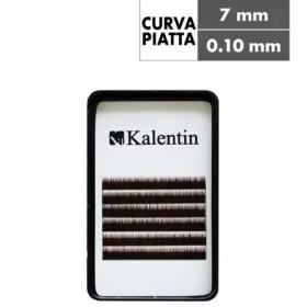 Kalentin Extensión de Cejas Planas Negras 7mm